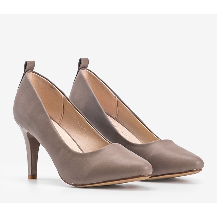 Décolleté grigie su tacco Felicity beige grigio 1
