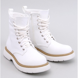 Stivaletti stringati Peddy White bianca 1