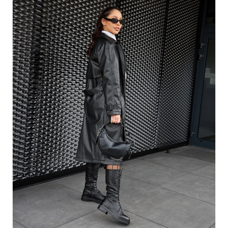 Stringata alta nera da lavoro Montepiano nero 1