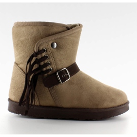 Emusy da donna con frange K1661504 Taupe beige 1