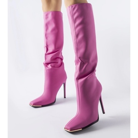Stivali rosa Conjunto con tacco alto 1