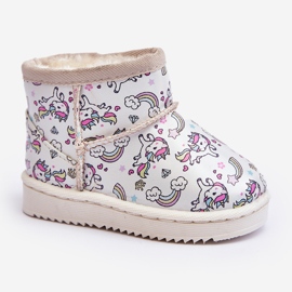 Stivali da neve fantasia per bambini Elenet beige 2