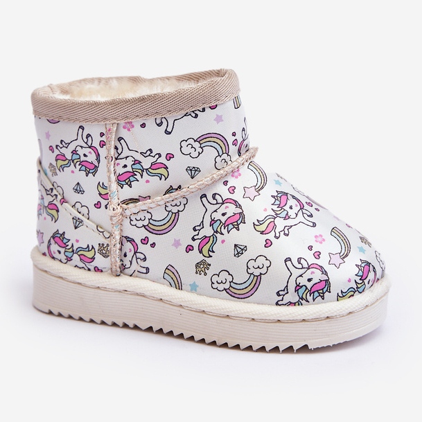 Stivali da neve fantasia per bambini Elenet beige 2