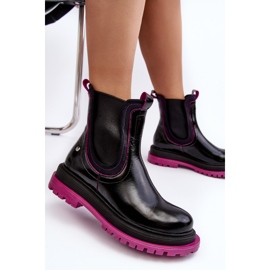 Stivaletti Chelsea in pelle da donna Maciejka 06199 Neri nero 2