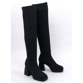 Stivali con tacco alto di Hilary Black nero 1
