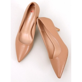 Décolleté Lauryn Khaki con tacco basso beige 1