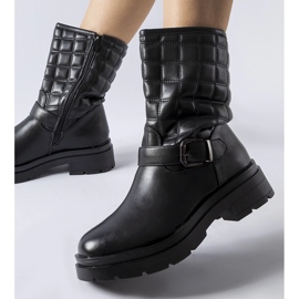 Stivaletti trapuntati neri di Bluff nero 1