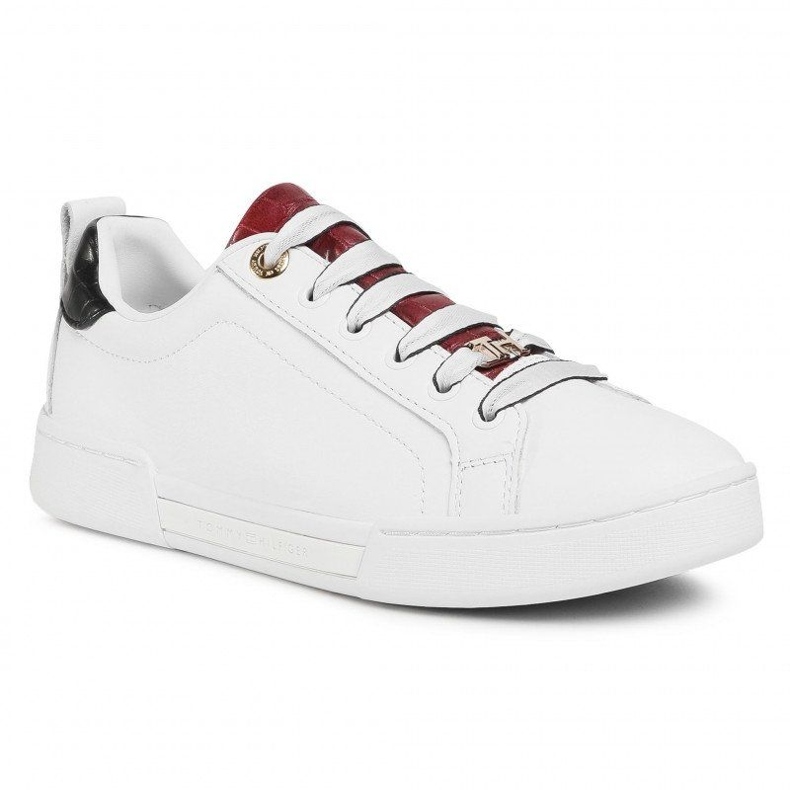 Sneaker Tommy Hilfiger con suola in coccodrillo con marchio W FW0FW05214-YBR bianco 1