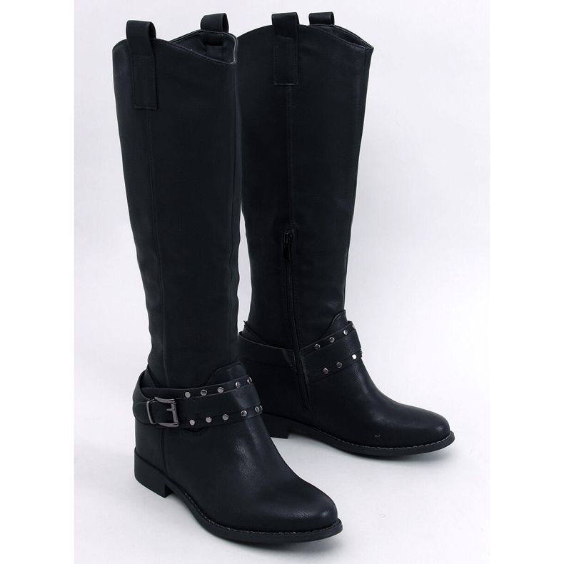 Stivali con zeppa nascosta Watson Black nero 1
