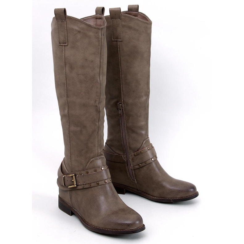 Stivali con zeppa nascosta Watson Khaki beige 1