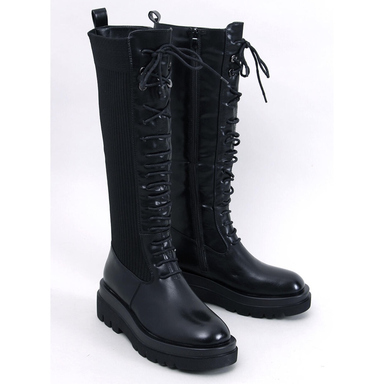 Stivali Stebb Black con tomaia flessibile nero 1