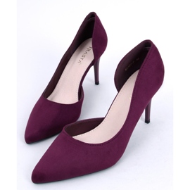 Tacchi scamosciati tagliati Samira Wine viola 1