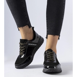 Sneakers Castelfidardo in pelle nera nero 1