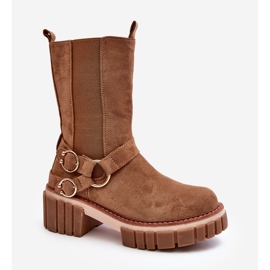 Stivali da lavoro isolanti in pelle scamosciata color cammello Brinnon da donna marrone 2