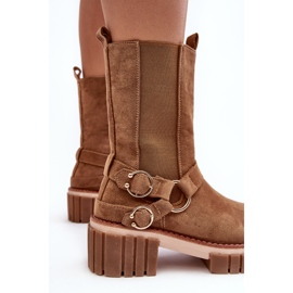 Stivali da lavoro isolanti in pelle scamosciata color cammello Brinnon da donna marrone 1