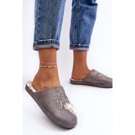 Pantofole da donna grigio lucido di Geraja 2