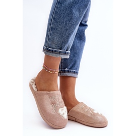 Pantofole lucide da donna Geraja rosa 1