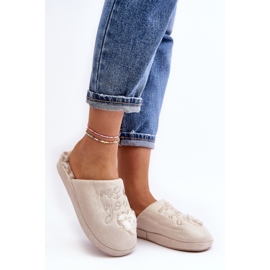 Pantofole Geraja lucide da donna beige 1
