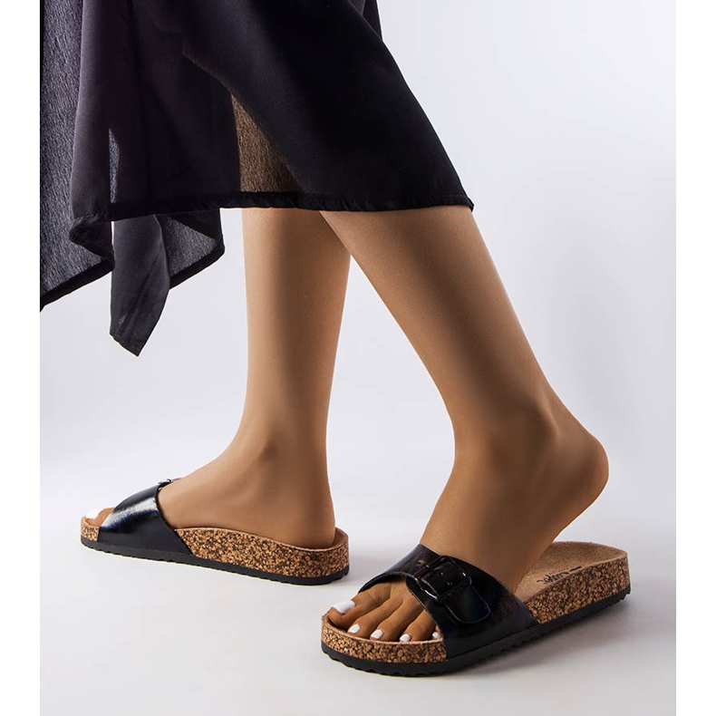 Ciabatte in sughero nero con fibbie di Lee Cooper LCW-22-35-1167L 2