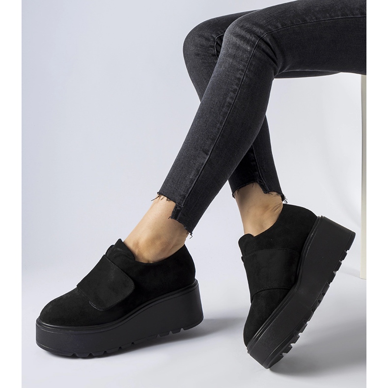 Scarpe con plateau Pallet nere nero 1