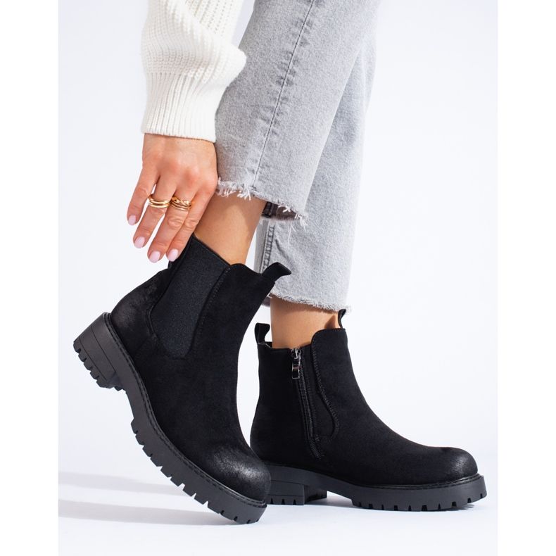 Stivaletti Chelsea neri da donna Shelovet nero 1