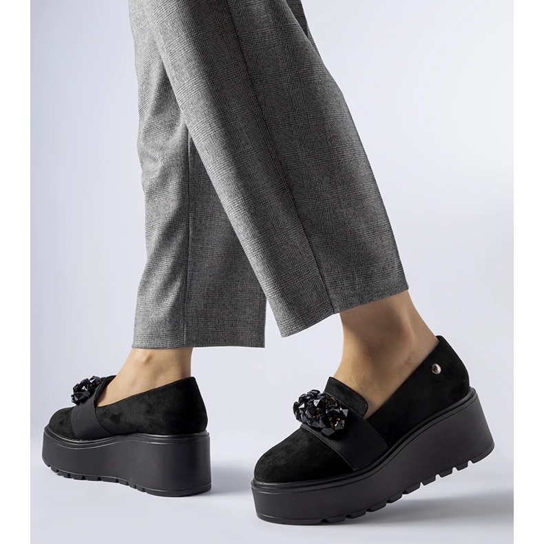Scarpe con zeppa Edma nere nero 1