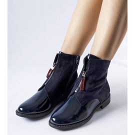 Stivaletti in vernice isolanti blu navy di Belvedere 1