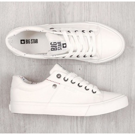 Sneakers basse da uomo in eco pelle Big Star GG174028 bianche bianco 2