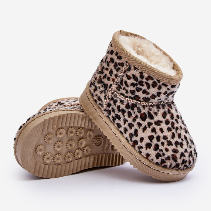 Stivali da neve caldi per bambini Beige Gooby 1