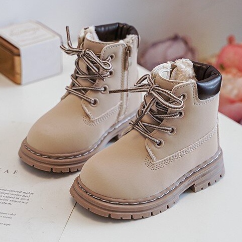 Stivali Trapper da bambino Bansi beige con cerniera 1