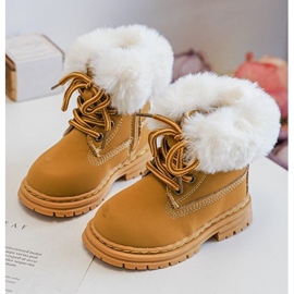 Stivali con cerniera Trappers per bambini con pelliccia Cammello Gerande marrone 1