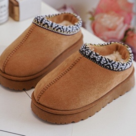 Pantofole isolanti per bambini Camel Olivane marrone 1