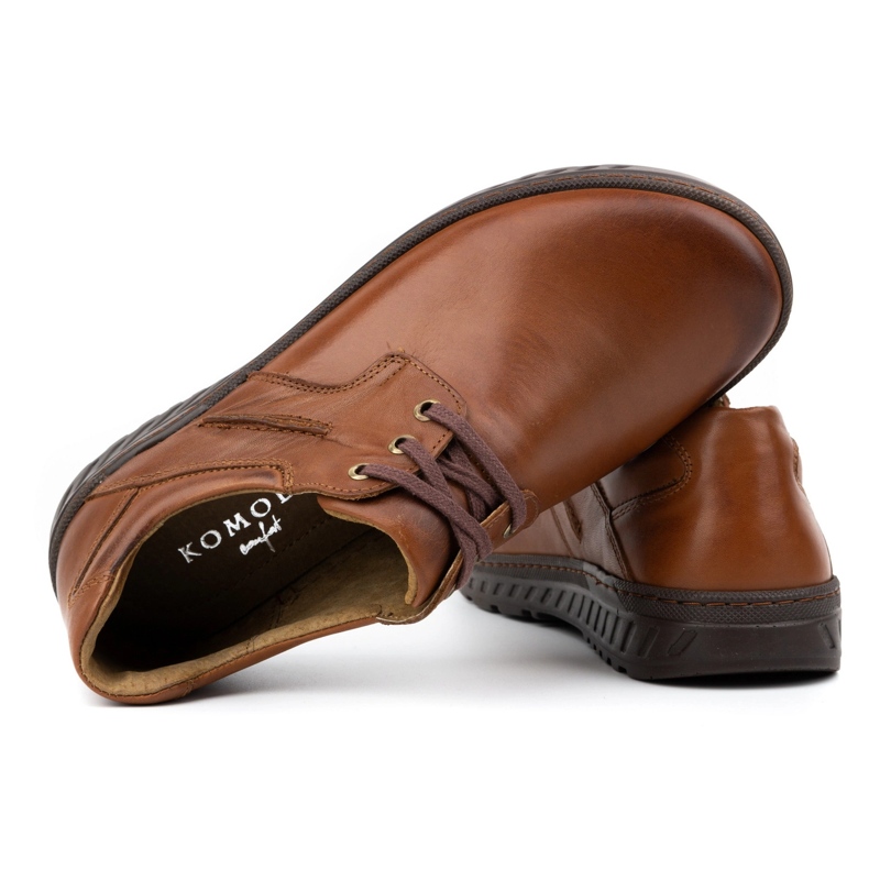 KOMODO Scarpe da uomo in pelle casual 923k marrone 5