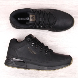 Scarpe da uomo in pelle nera, sneakers Cruiser Bustagrip nero 2