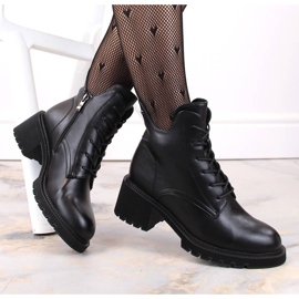 Stivali coibentati da donna con lacci e cerniera, neri Filippo DBT4858 nero 1