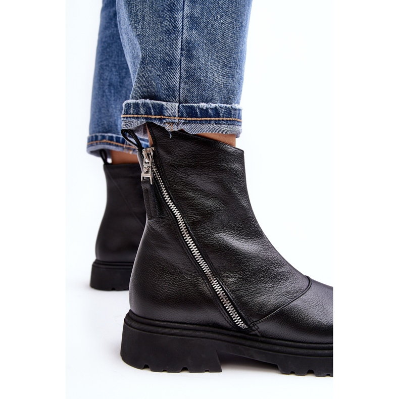 Stivali Bassi in Pelle da Donna Laura Messi 2620/975 Neri nero 1