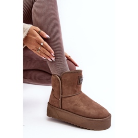 Stivali da neve vegani con plateau impermeabili D.Franklin DFSH371004 Beige scuro 1