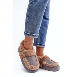 Ciabatte Da Donna Con Pelliccia Grigia Sailey grigio 1