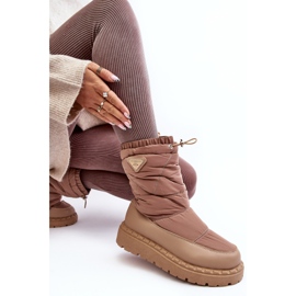 Doposci da donna con suola spessa, colore lureta beige scuro 1