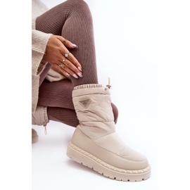 Doposci da donna con suola spessa, colore lureta beige chiaro 1