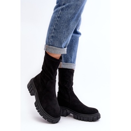 Stivali slip-on da lavoro con tacco piatto, Divella neri nero 1