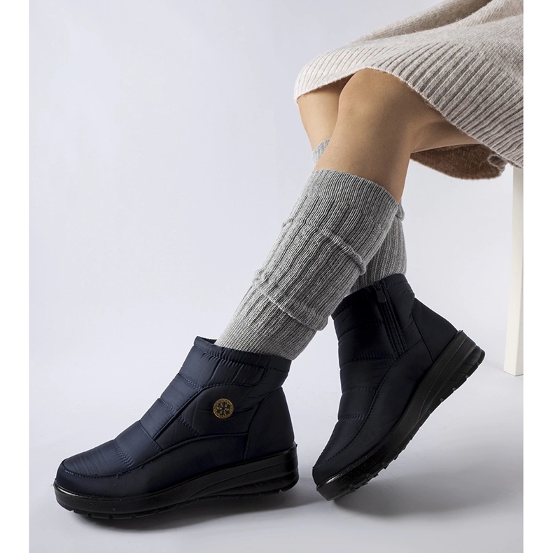 News Doposci blu navy con zeppa bassa 2