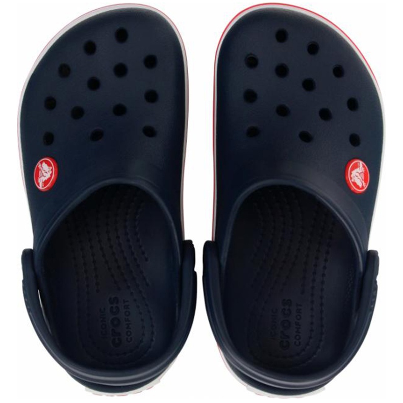 Zoccoli per bambini Crocs Kids Crocband Clog blu navy e rosso 207006 485 2