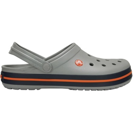 Zoccoli da uomo Crocs Crocband Clog grigio e arancione 11016 01U 1