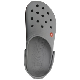 Zoccoli da uomo Crocs Crocband Clog grigio e arancione 11016 01U 2