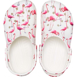 Zoccoli per bambini Crocs Classic Party Kids bianchi e rosa 207826 1CW bianco 2