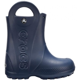 Stivali Wellington per bambini Crocs Handle Rain Boot Kids blu navy 12803 410 1