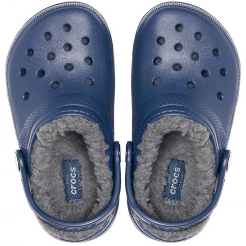Zoccoli per bambini Crocs Lined Clog, blu navy 207009 459 2