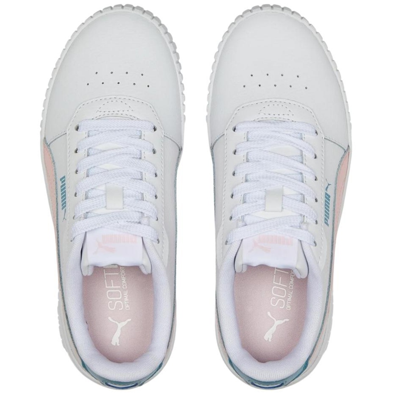 Scarpe da bambino Puma Carina 2.0 Jr bianco-rosa 386185 05 2