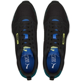Scarpe da uomo Puma R78 nere e bianche 373117 59 bianco 2